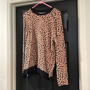Leopard Print Long Sleeve Top